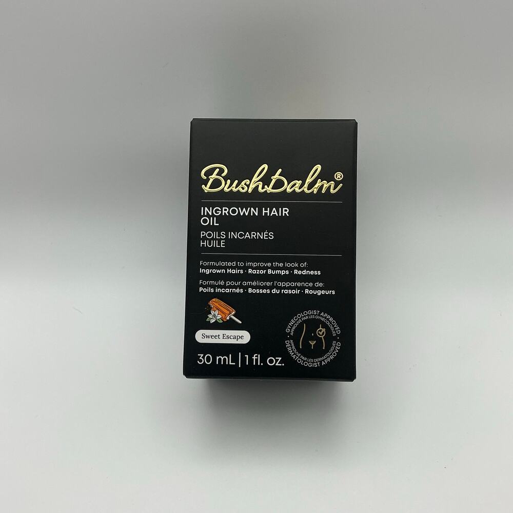 Bushbalm Sweet Escape Ingrown Hair Oil 1 oz 30mL Razor Bumps Redness NIB - Picture 2 of 7